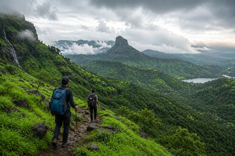 DIY trekkers exploring Sahyadri trails in Maharashtra